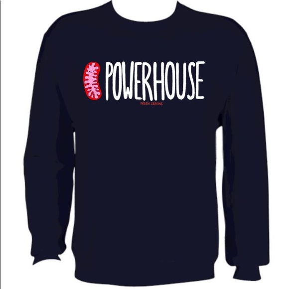 Mitochondria Powerhouse navy blue crewneck NEW - Picture 5 of 5